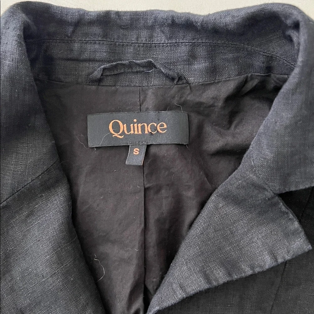 Quince 100% European Linen Structured Blazer in Black Size Small - Picture 6 of 6